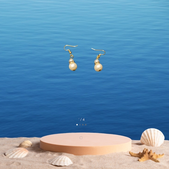 Pearl ear rings imitation - Picture 11 of 11